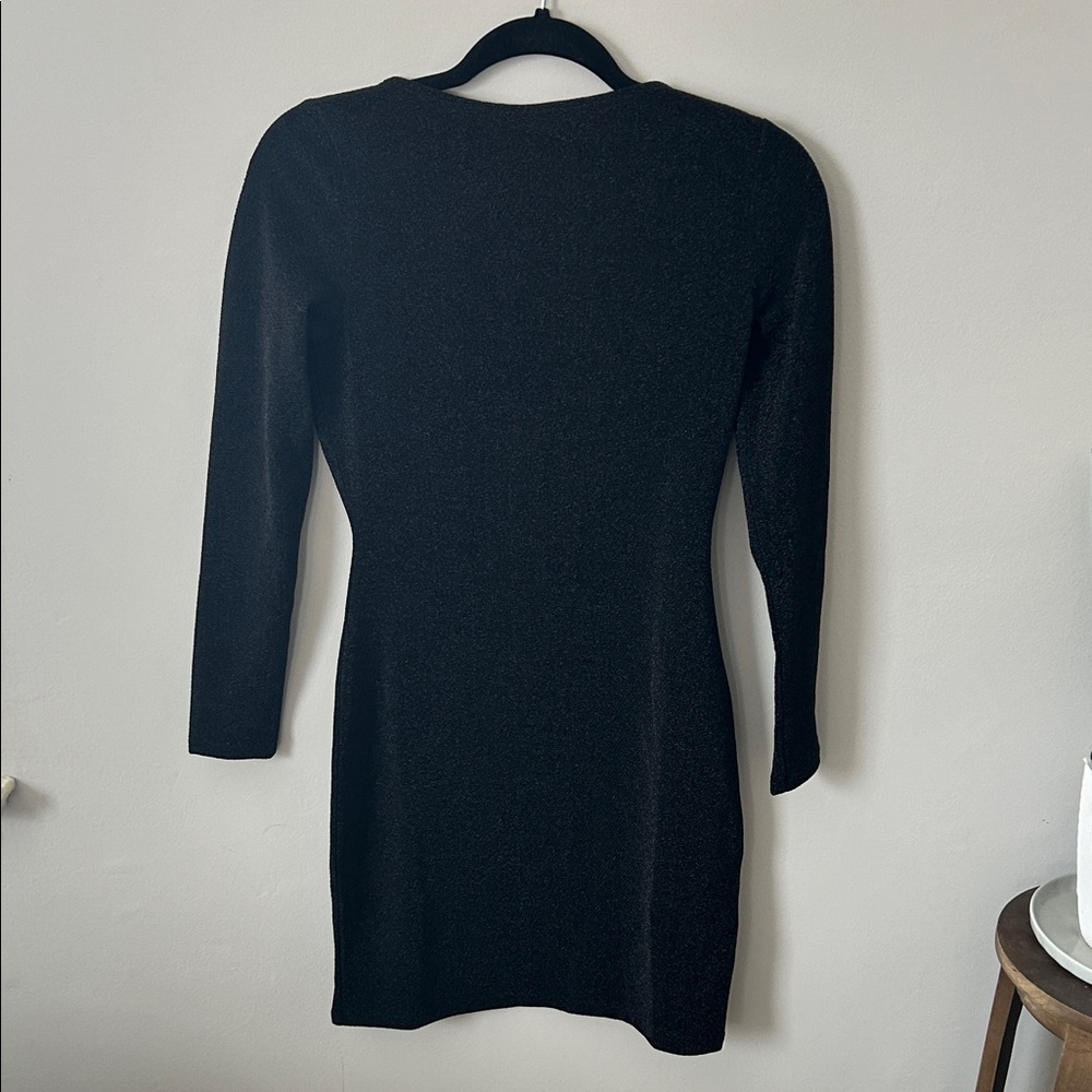 H&M Elegant Black Long Sleeve Dress